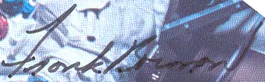 Frank Borman Autopen from an official NASA Apollo 8 crew  litho