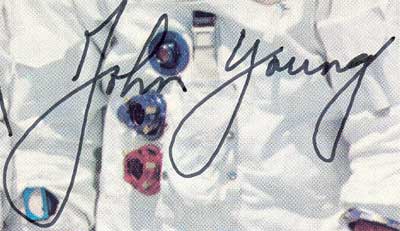 John Young Astronaut Autopen from an Apollo 10 crew litho