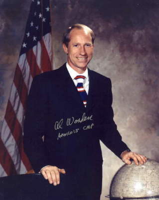 Signed Al Worden business suit portrait