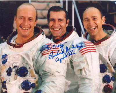 Dick Gordon signed Apollo 12 photo