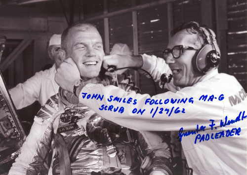 Picture signed by Guenter Wendt, Mercury Pad Leader