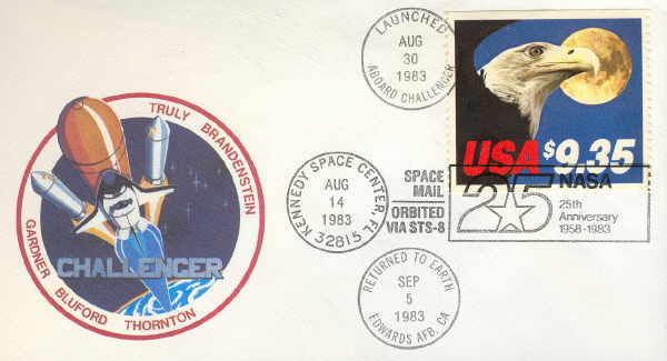 STS-8 Space Shuttle Flown Cover