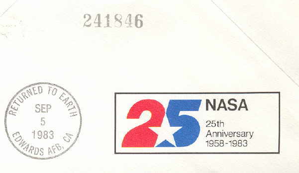 STS-8 Space Shuttle Flown Cover